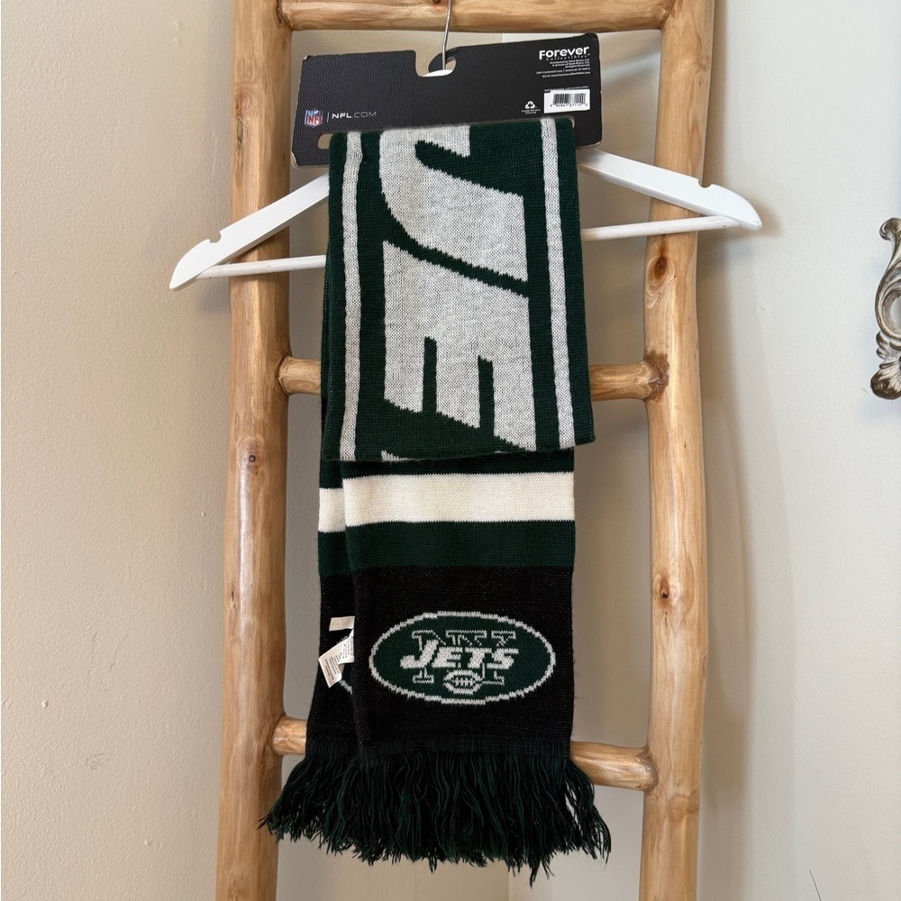 NFL FOREVER COLLECTIBLES VINTAGE New York Jets Team Scarf - Picture 2 of 4